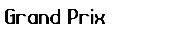 Grand Prix font preview
